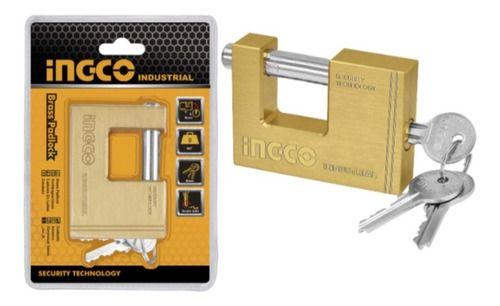 Candado De Seguridad Bloque Tipo C Industrial 90Mm Ingco Dbbpl0902-0