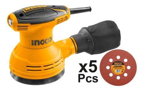 Lijadora Roto-Orbital Electrica Industrial 320W/125Mm Ingco-0