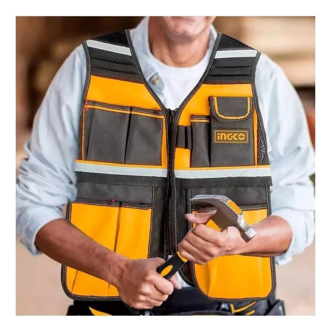 Chaleco Porta Herramientas Industrial 7 Bolsillos Ingco-3