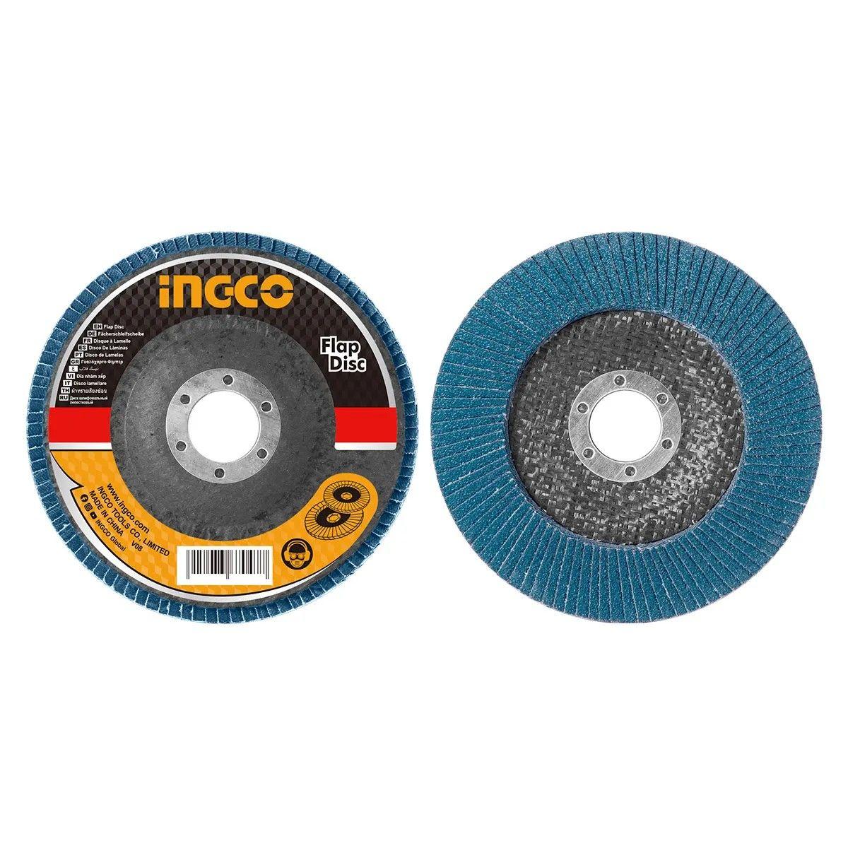 DISCO TRASLAPADO ZIRCONIO 115X22MM 4 1/2" P60 INGCO FDZ1152-0