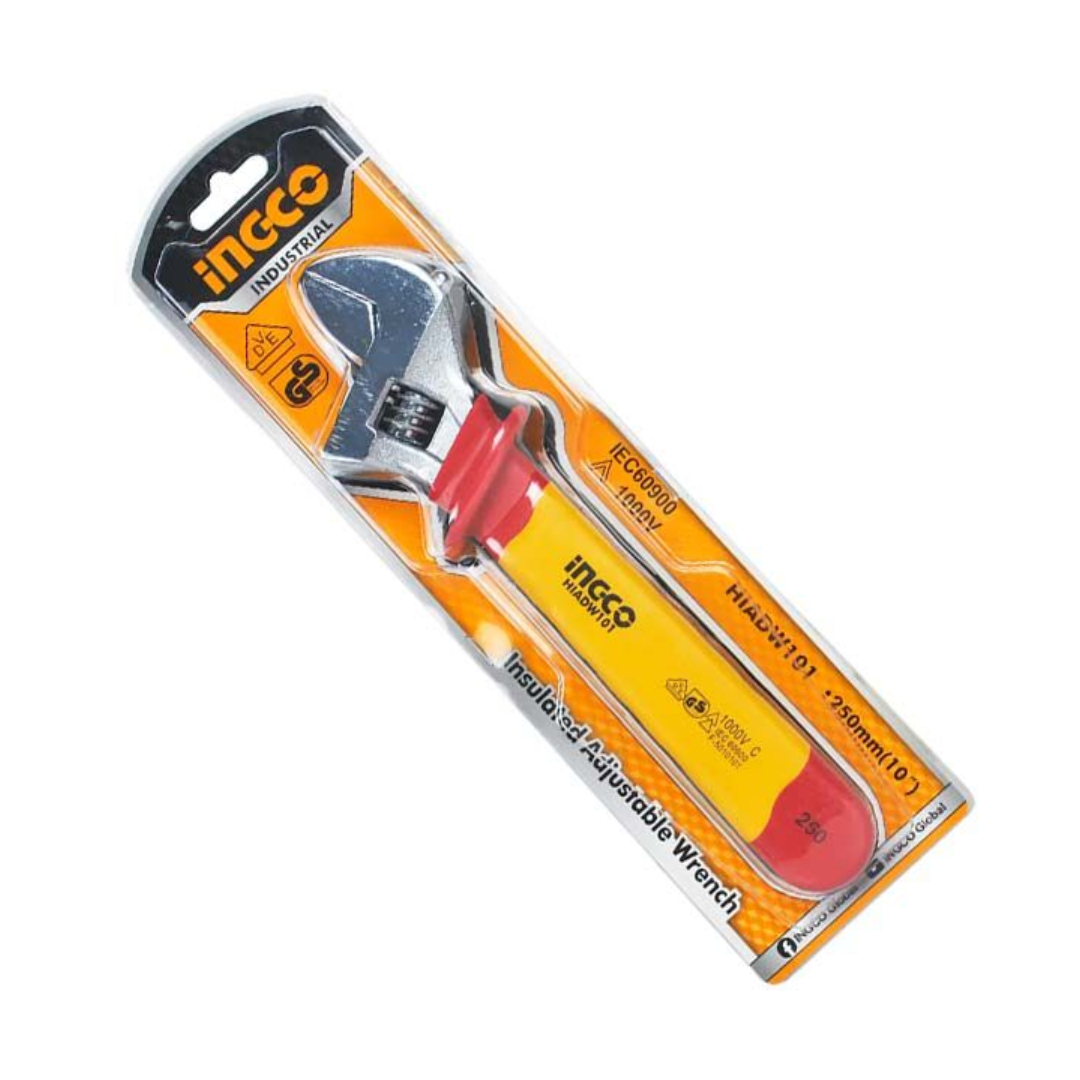 LLAVE AJUSTABLE AISLADO VDE 250MM/10 INGCO HIADW101-1