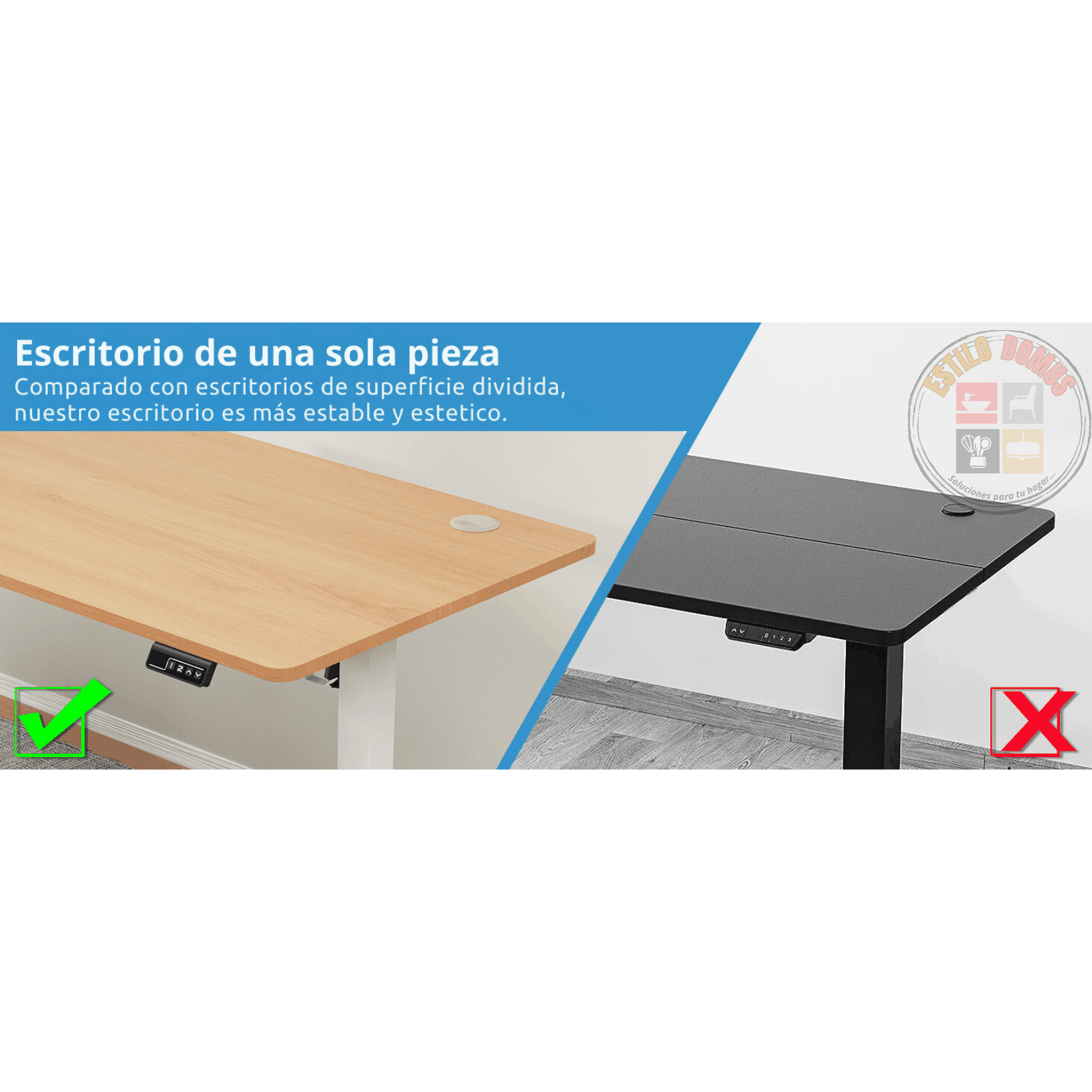 Escritorio Eléctrico Con Dos Memorias --4