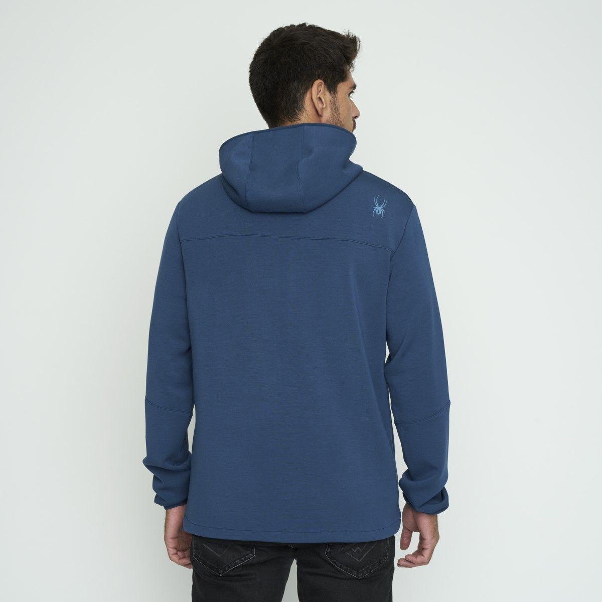 Polerón Lifestyle Hombre Spyder Light Hoodie full Zip Azul-2