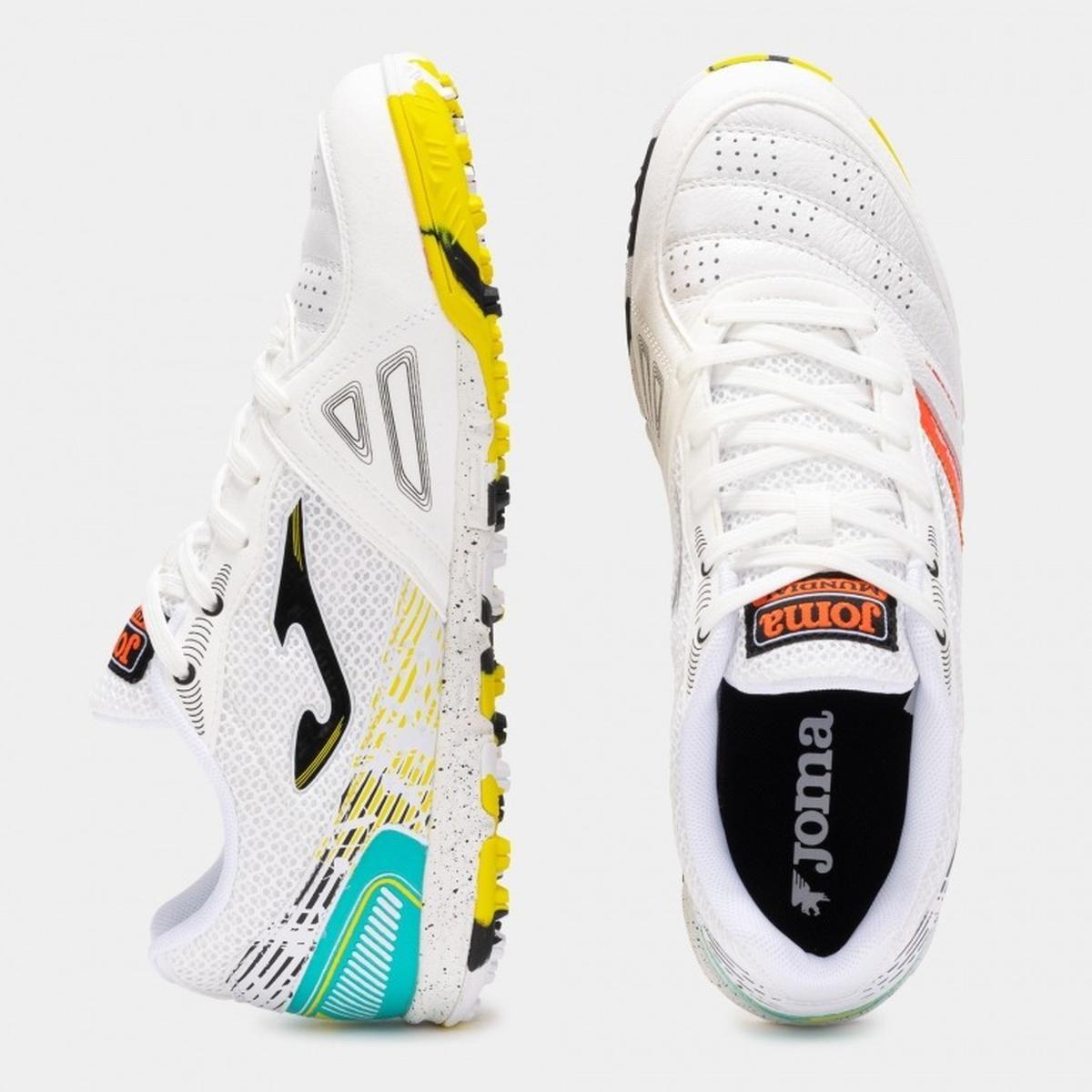 Zapatillas Futbolito Hombre Joma Mundial Turf Blanco-2