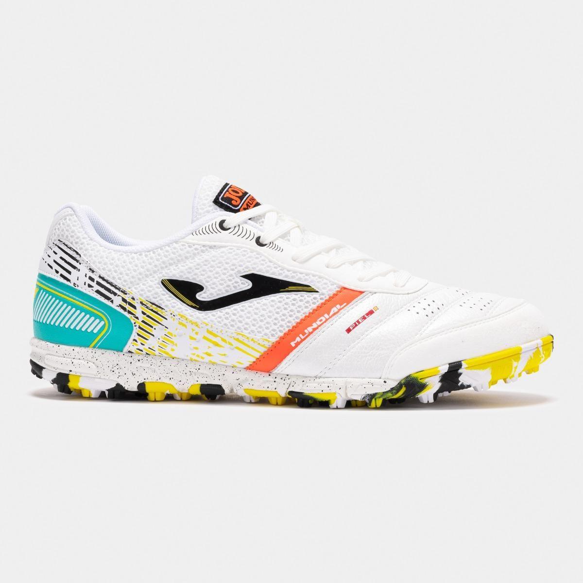 Zapatillas Futbolito Hombre Joma Mundial Turf Blanco-4