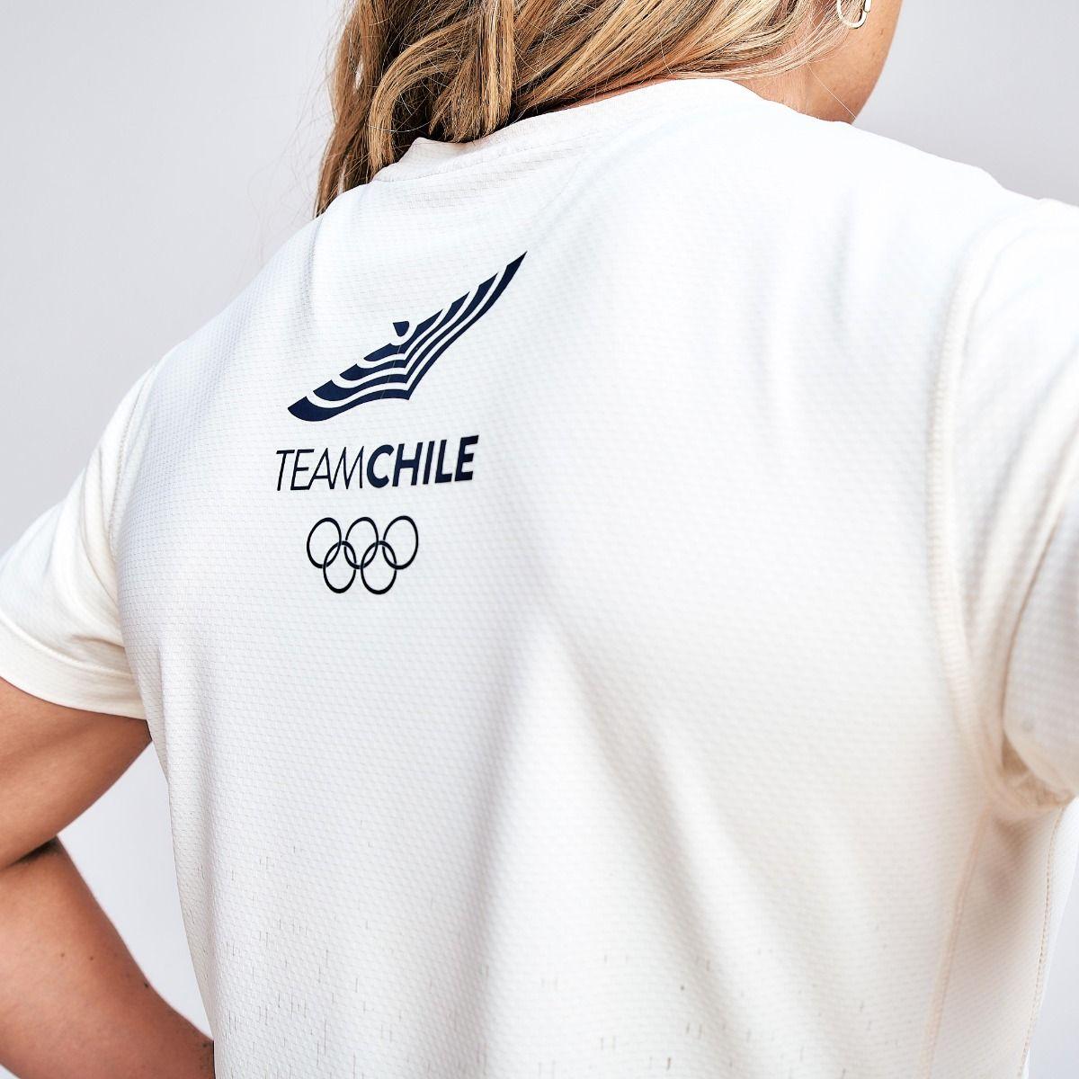 Polera Entrenamiento Mujer Sparta Team Chile Blanca-3