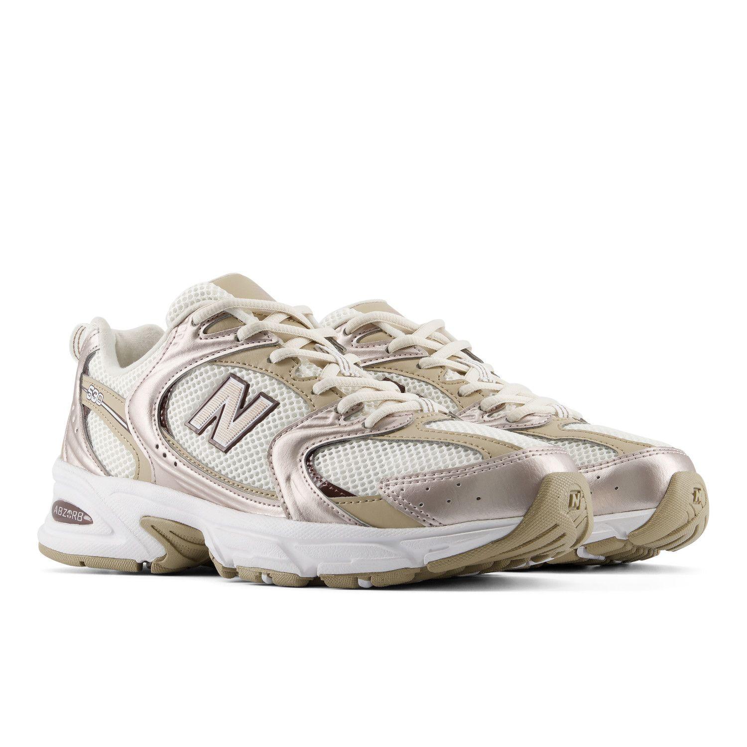 Zapatillas Urbanas Unisex New Balance 530 Blanco/Dorada-3