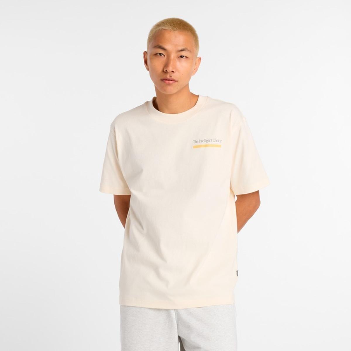 Polera Lifestyle Hombre New Balance Intelligent Choice Beige-5