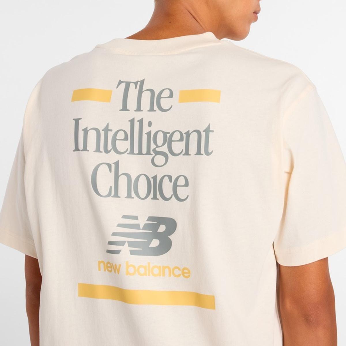 Polera Lifestyle Hombre New Balance Intelligent Choice Beige-6
