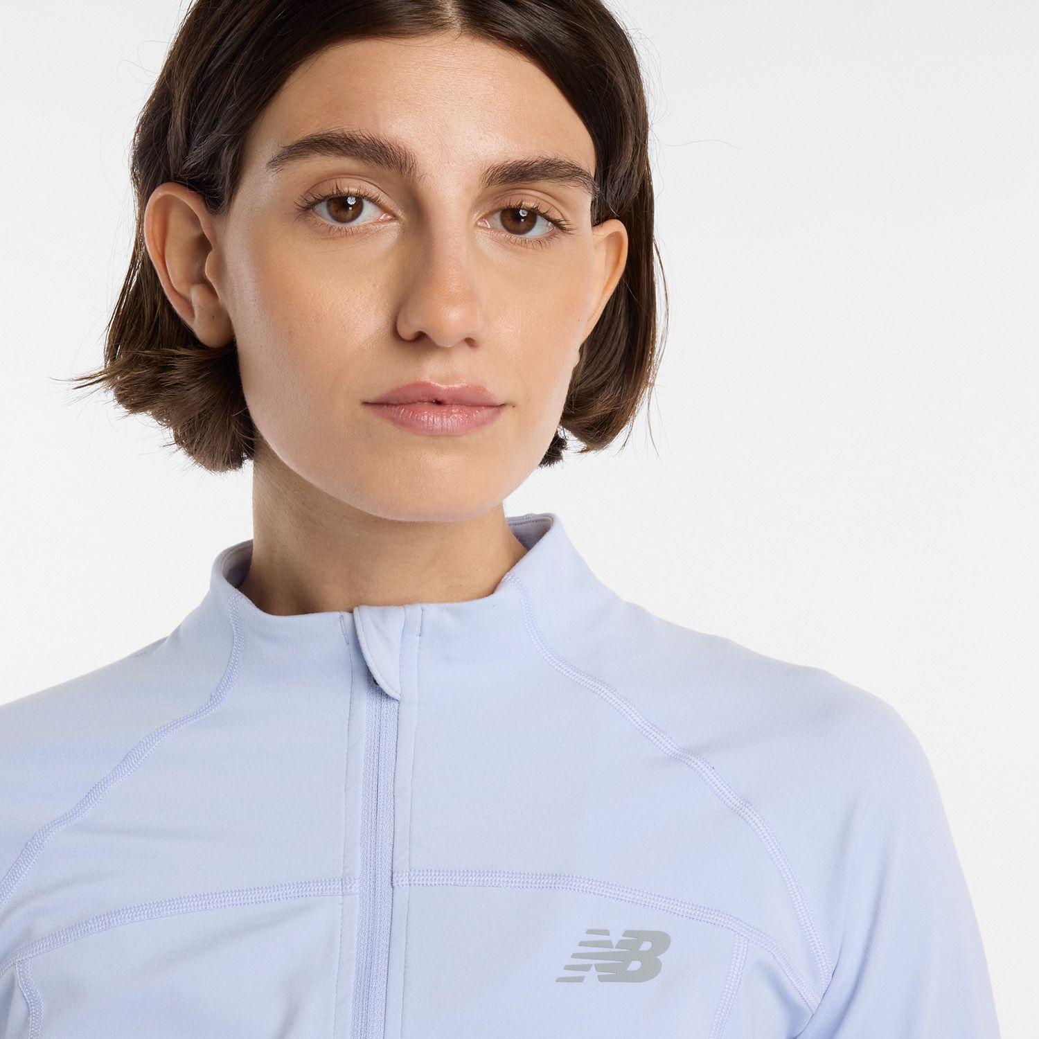 Polerón Running Mujer New Balance Harmony Fitted Celeste-2