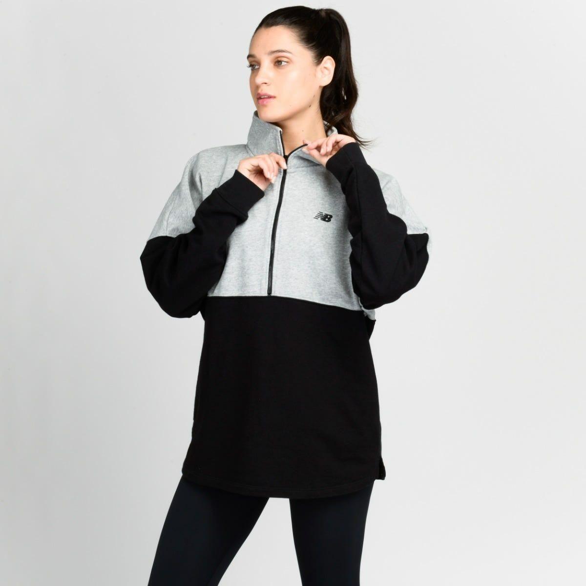 Polerón Lifestyle Mujer New Balance Negro/Gris-0