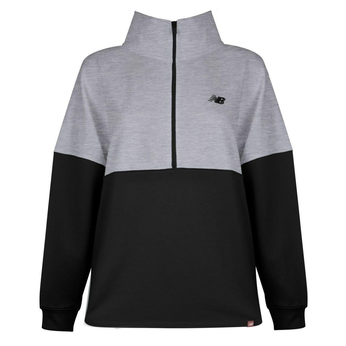 Polerón Lifestyle Mujer New Balance Negro/Gris-4