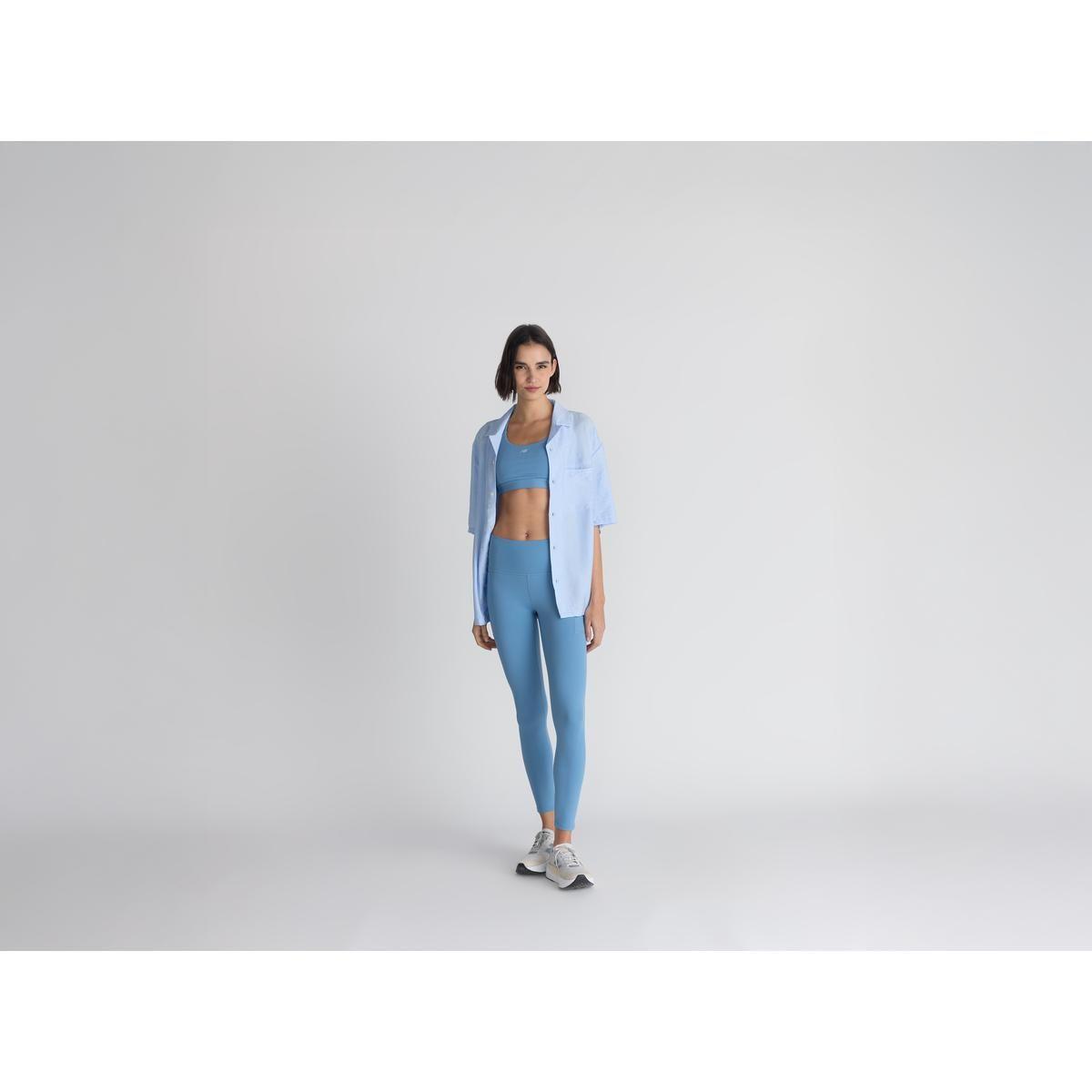 Calzas Mujer New Balance Harmony Pocket High Rise Celeste-6