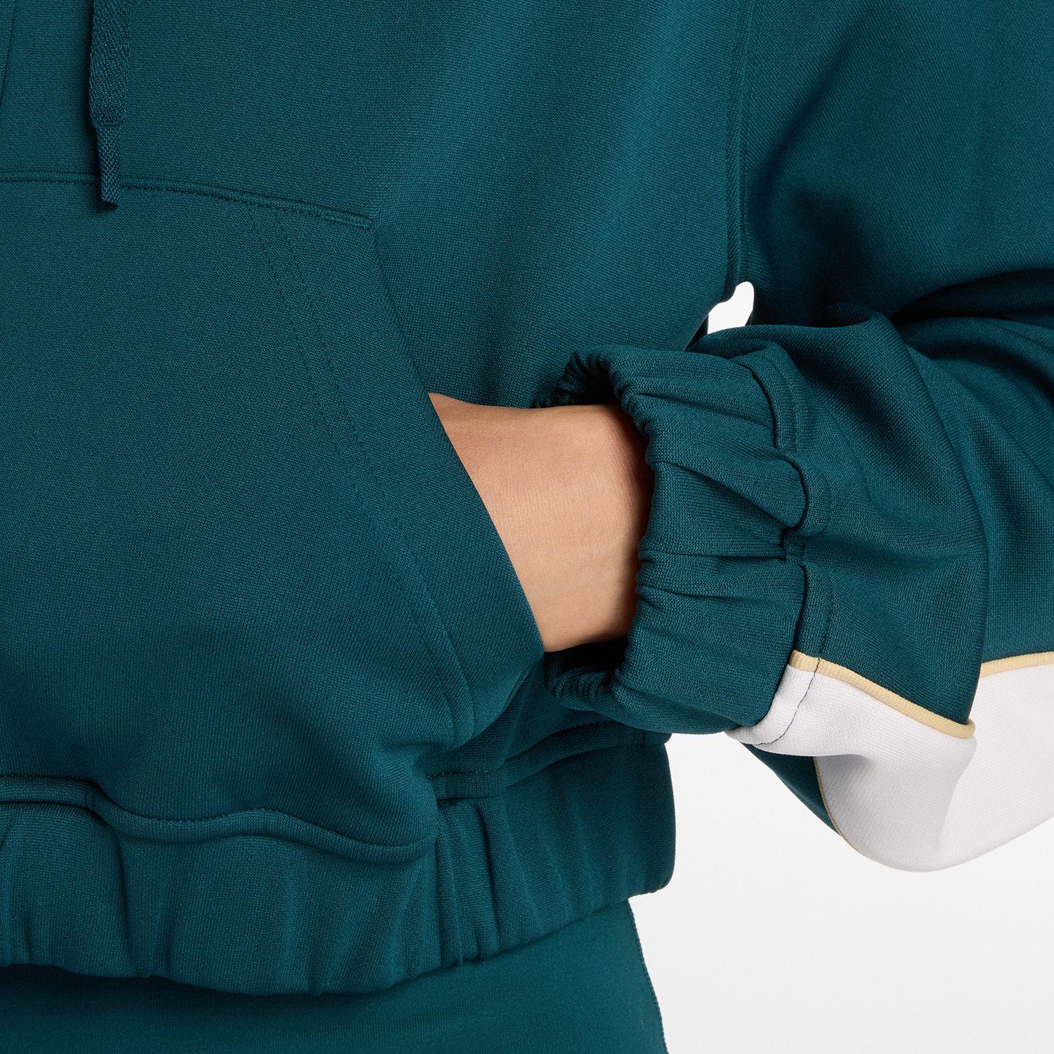Polerón Lifestyle Mujer New Balance Interlock Full Zip Verde-5