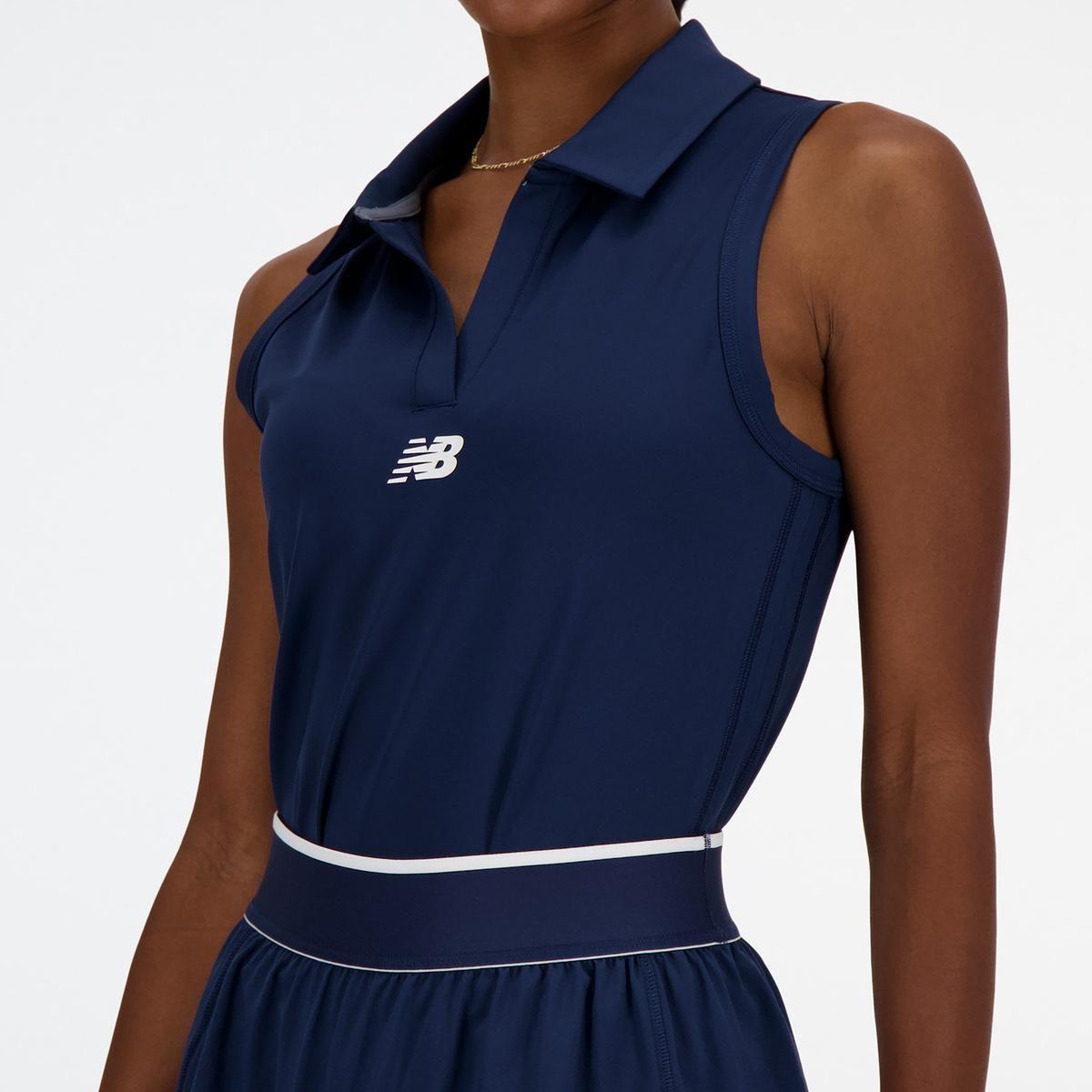 Polera Sin Mangas Tenis Mujer New Balance Tank Azul-2