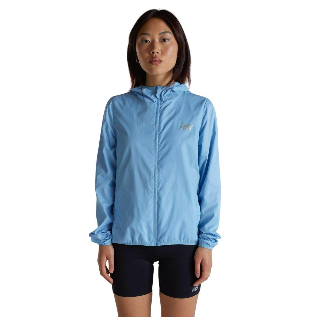 Cortavientos Running Mujer New Balance Hooded Azul-0