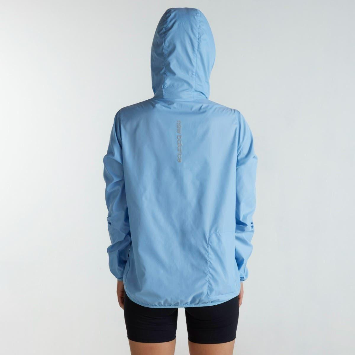 Cortavientos Running Mujer New Balance Hooded Azul-1