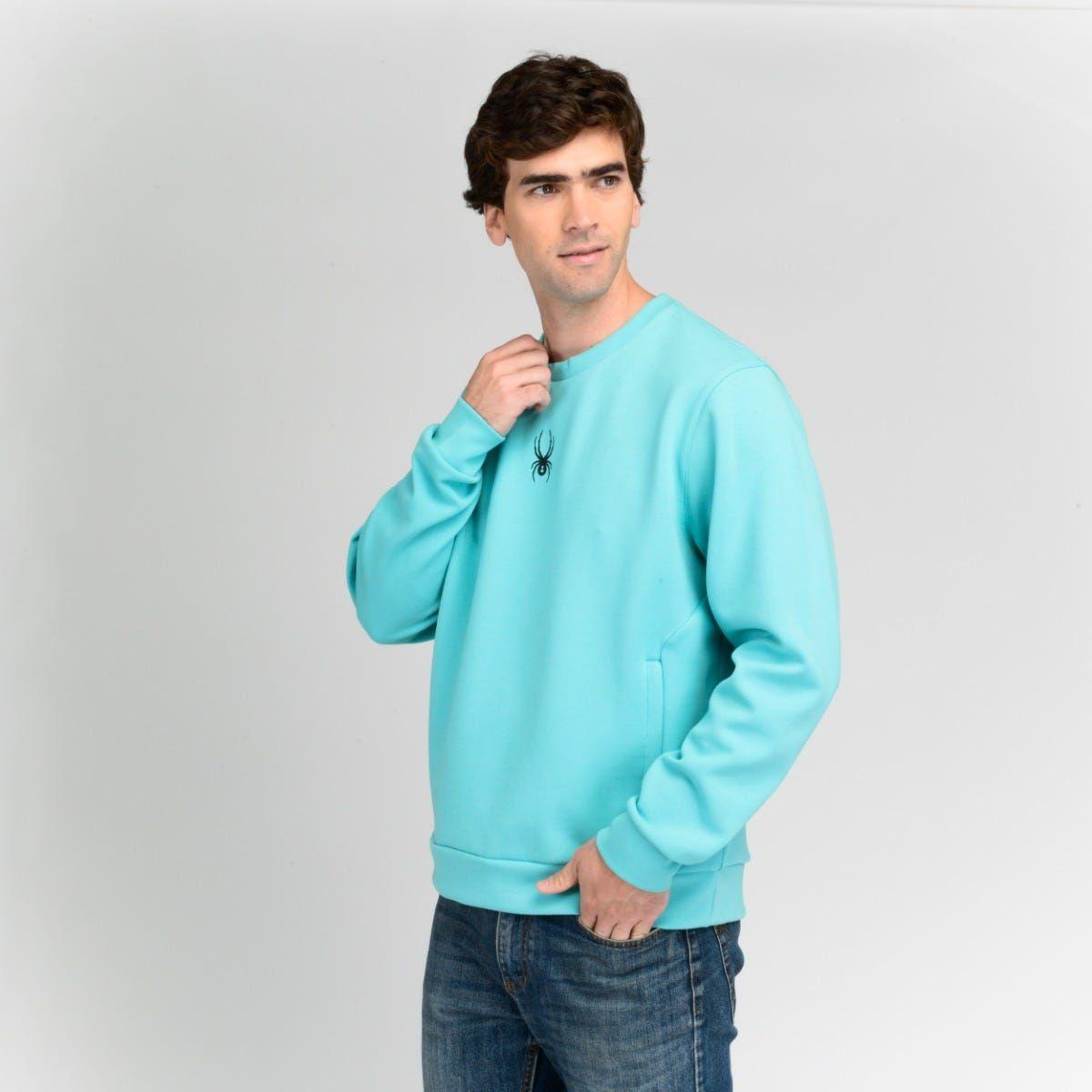 Polerón Lifestyle Hombre Spyder Crew Freestyle Verde-1