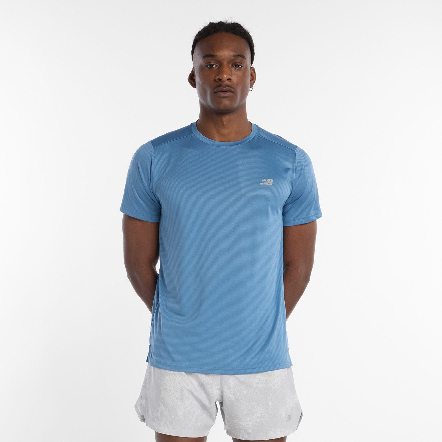 Polera Running Hombre New Balance Sport Essentials Azul-0