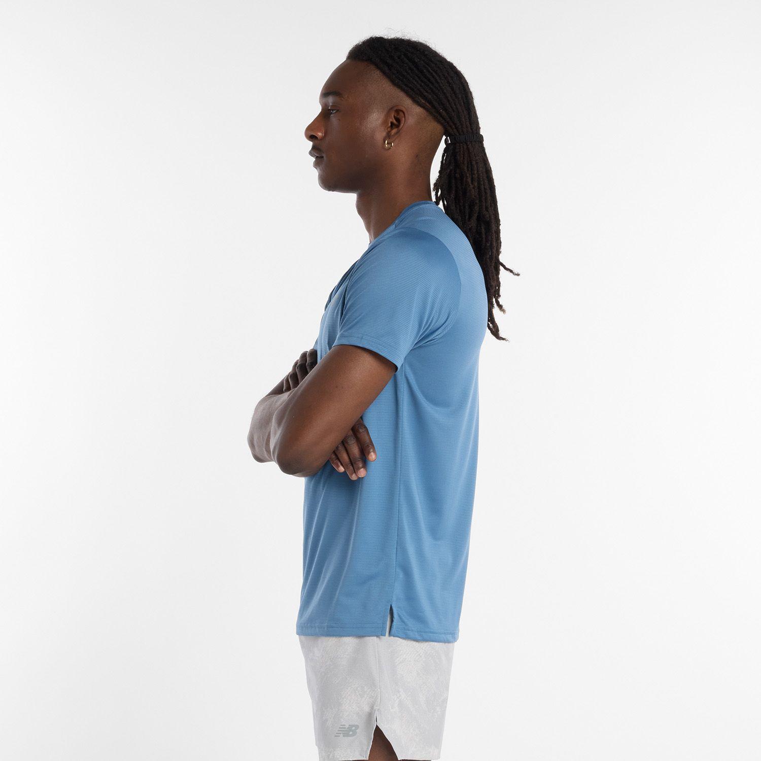 Polera Running Hombre New Balance Sport Essentials Azul-5