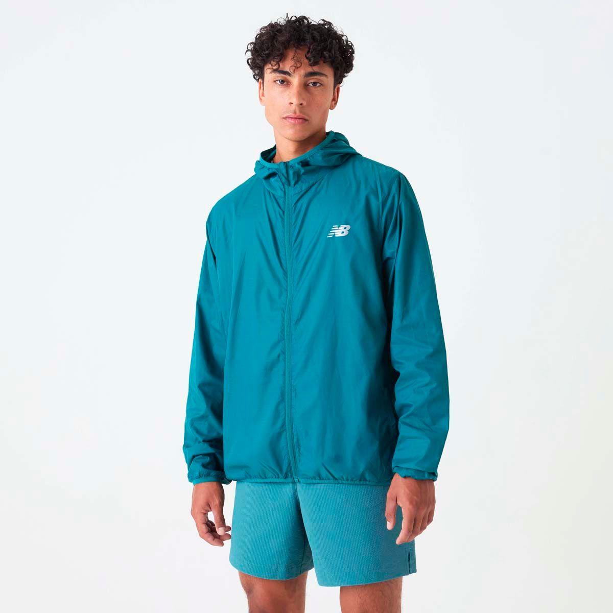 Cortavientos Running Hombre New Balance Packable Verde-0
