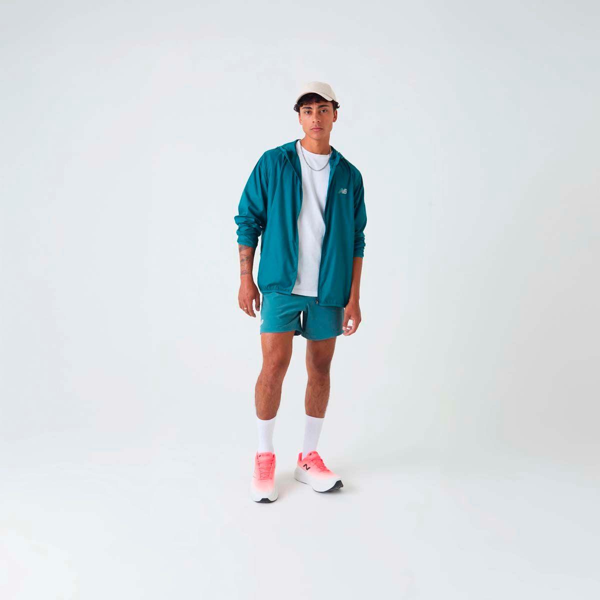 Cortavientos Running Hombre New Balance Packable Verde-5