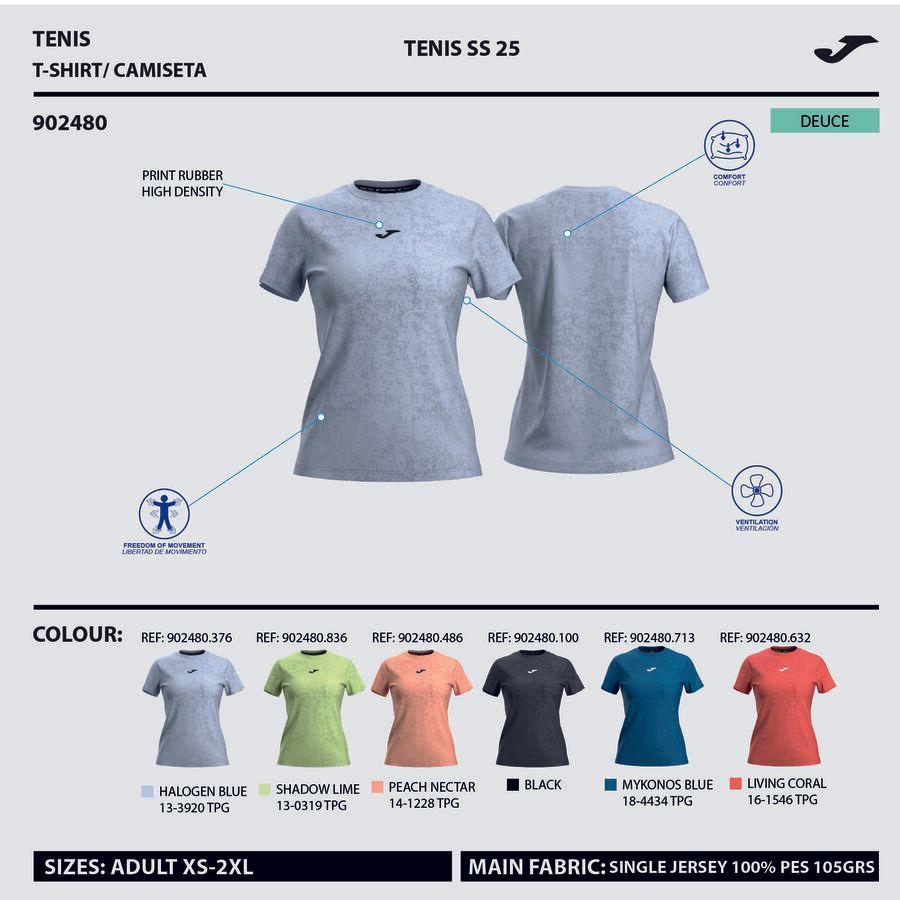 Polera Entrenamiento Mujer Joma Challenge Azul-5