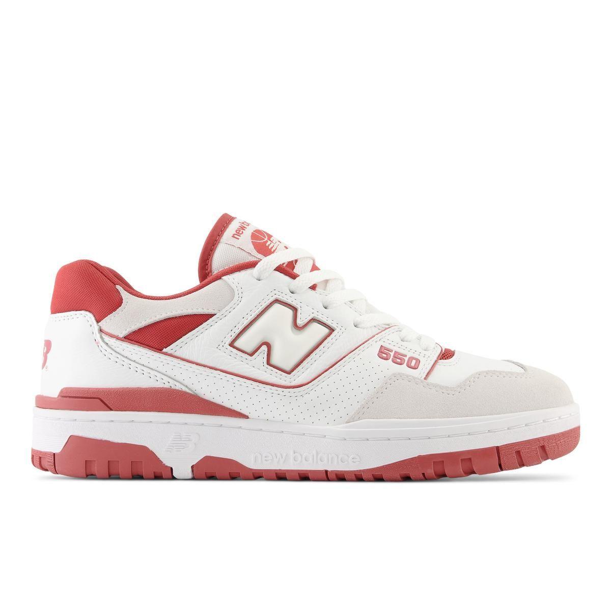 Zapatillas Urbanas Hombre New Balance 550 Blanca/Roja-0