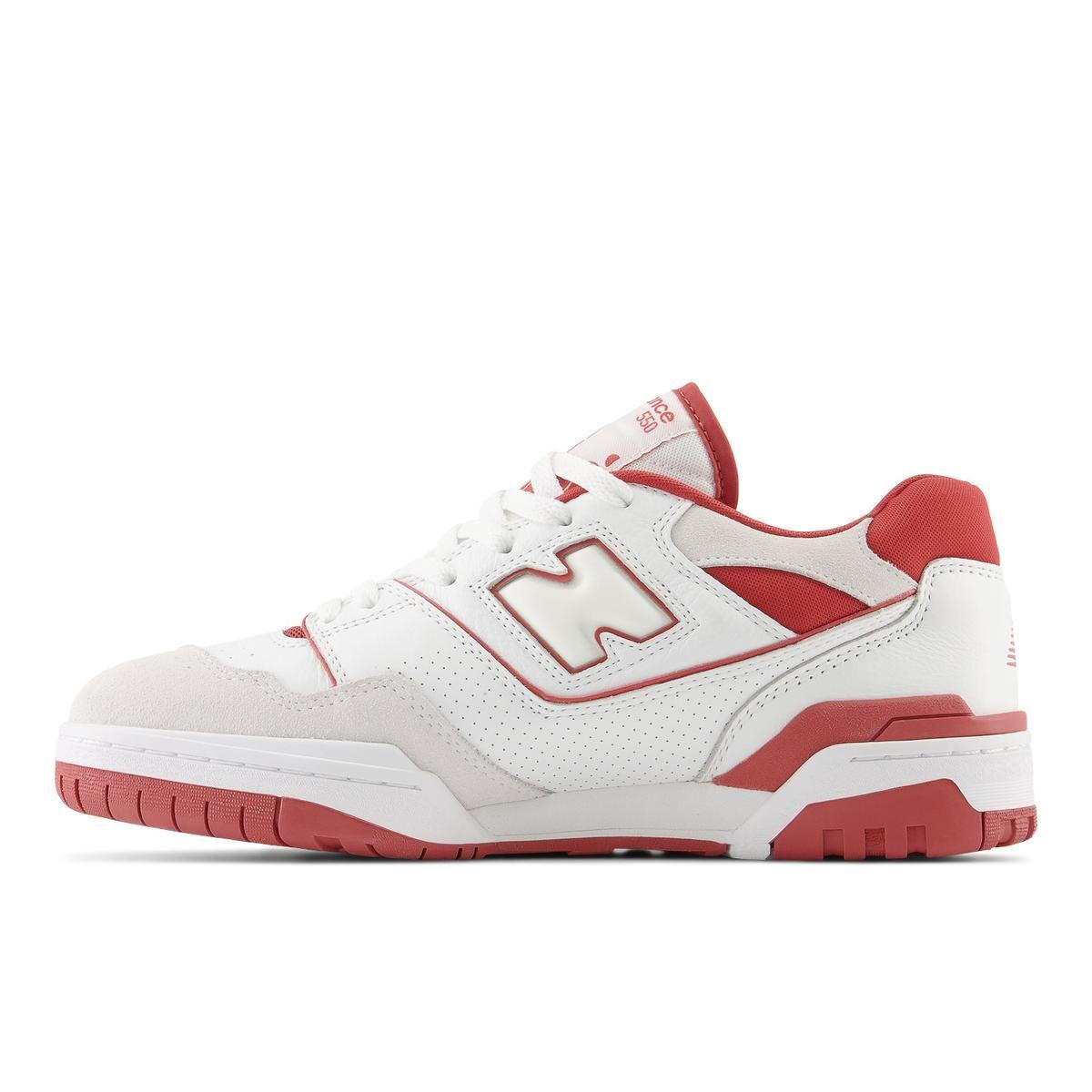 Zapatillas Urbanas Hombre New Balance 550 Blanca/Roja-1