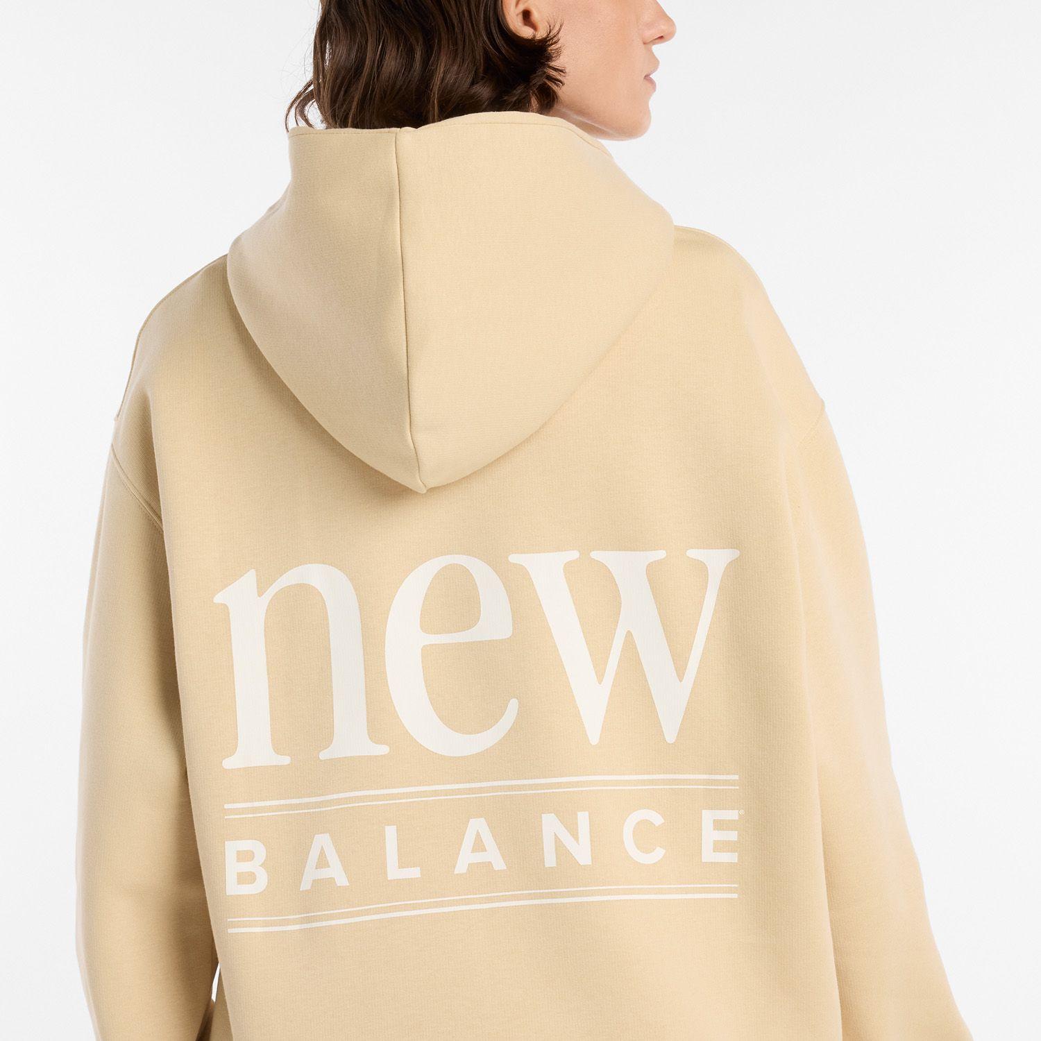 Polerón Lifestyle Mujer New Balance Reimagined Fleece Beige-4