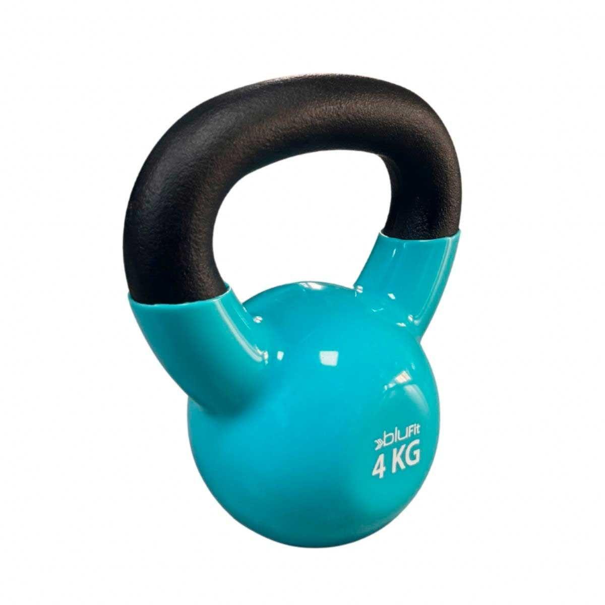 Kettlebell Blu Fit Pesa rusa Vinilo 4kg Turquesa-1