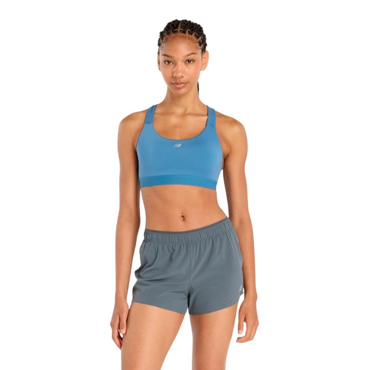 Peto Entrenamiento Mujer New Balance Essential Celeste-0