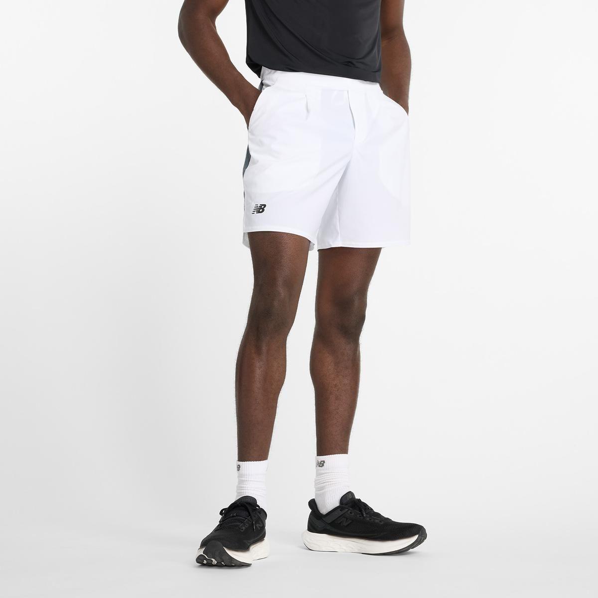 Short Tenis Hombre New Balance Tournament Short Blanco-0