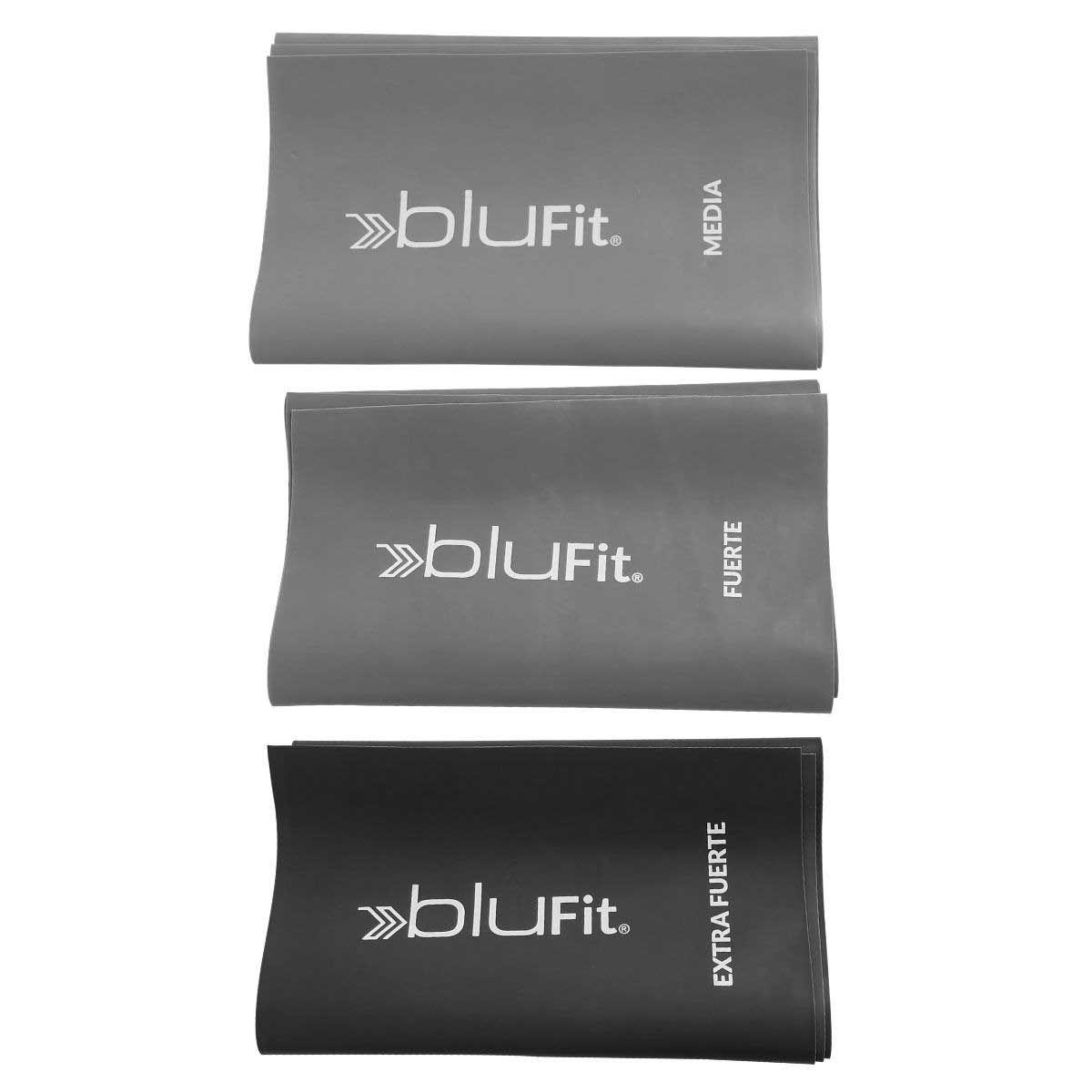 Set Bandas Elasticas Blu Fit Power band gris-0