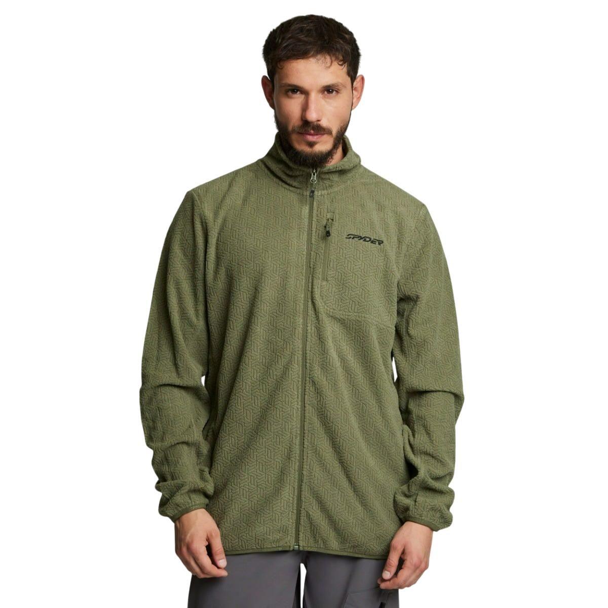 Polerón Polar Outdoor Hombre Spyder Fleece Full Zip Verde-0