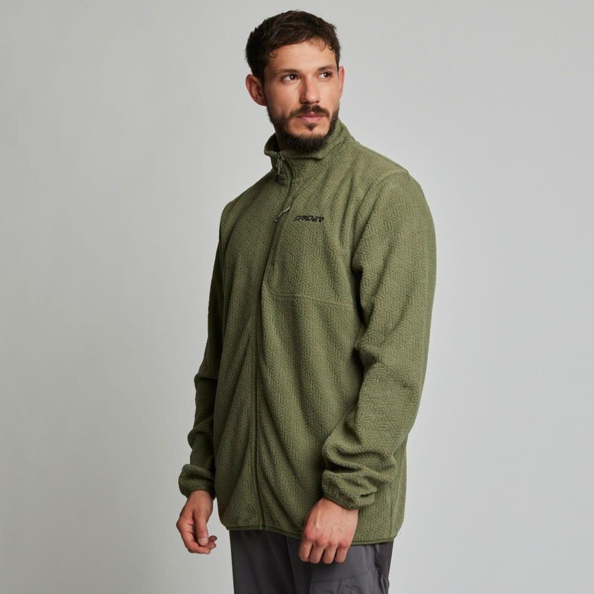Polerón Polar Outdoor Hombre Spyder Fleece Full Zip Verde-1