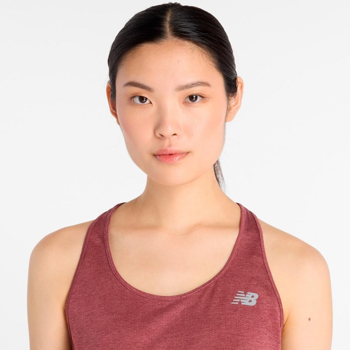 Polera Sin Mangas Running Mujer New Balance Burdeo-4