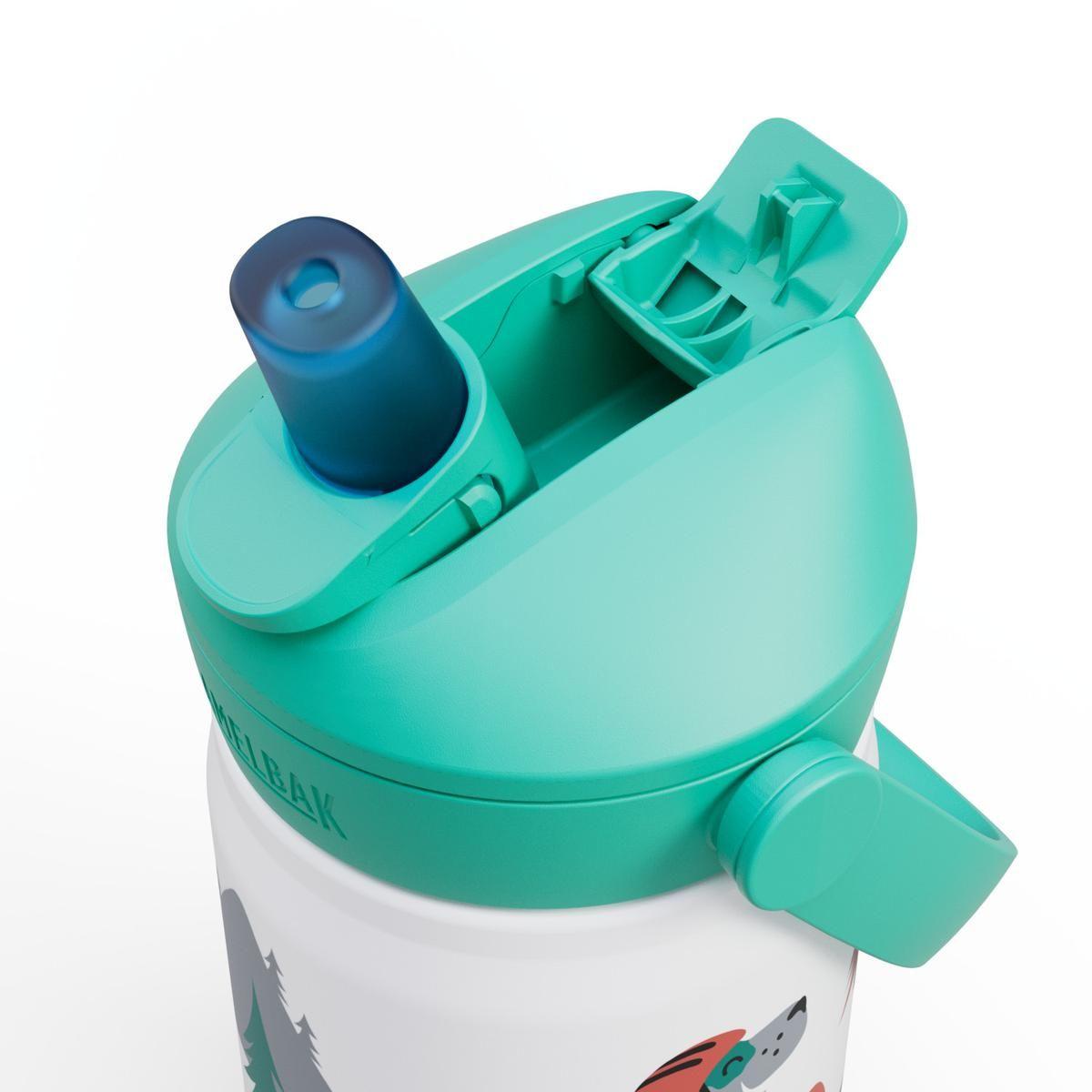 Botella Camelbak Niños Thrive Flip Straw 350 Ml Blanca/Verde-2