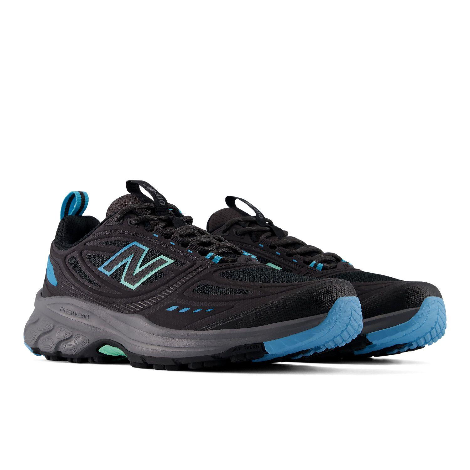 Zapatilla Trail Running Mujer New Balance 410 V9 Negras/Azul-3