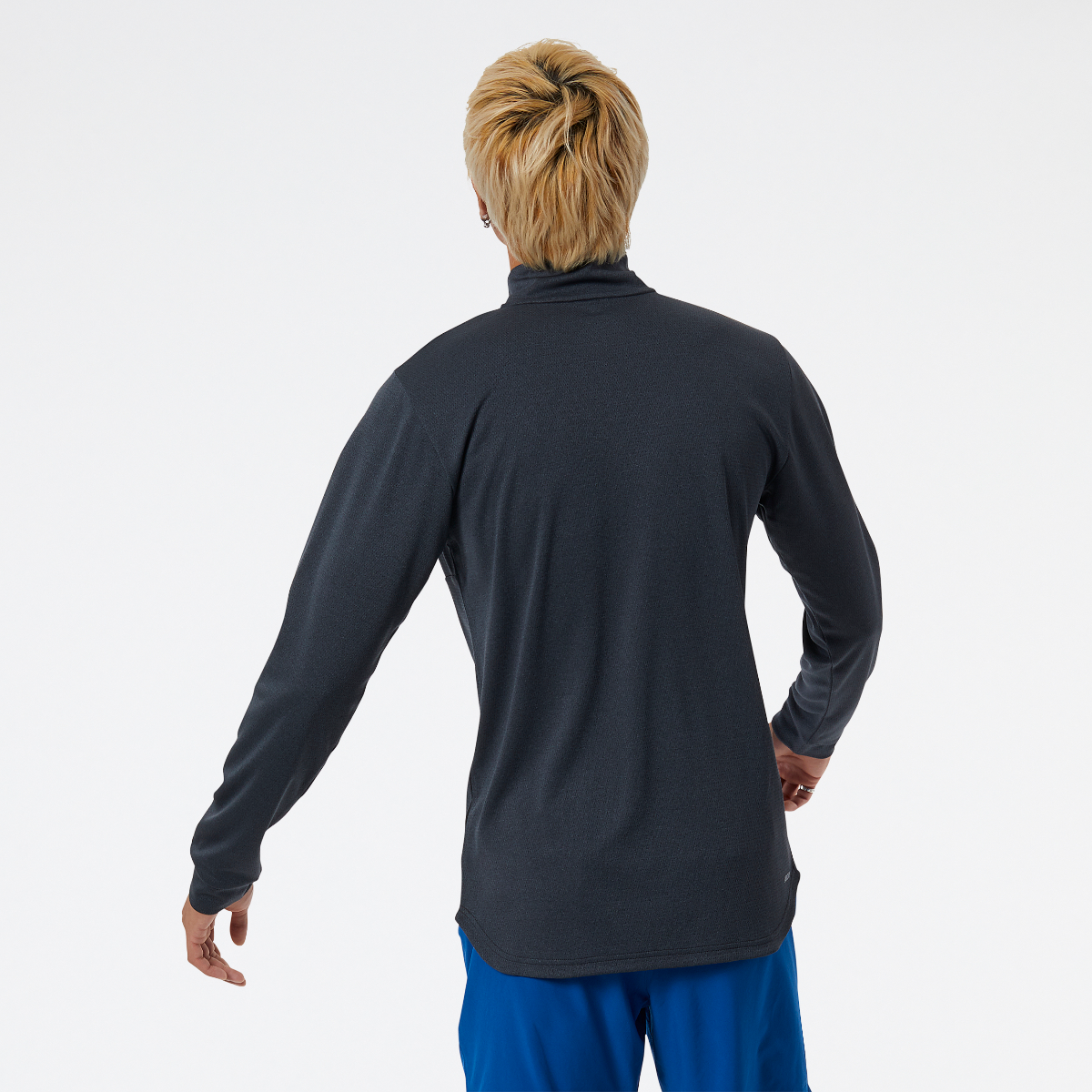 Polerón Running Hombre New Balance Tenacity Quarter Zip Negr-2