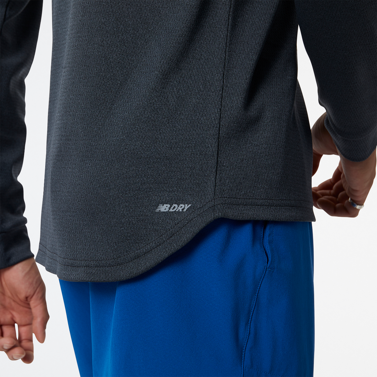 Polerón Running Hombre New Balance Tenacity Quarter Zip Negr-3