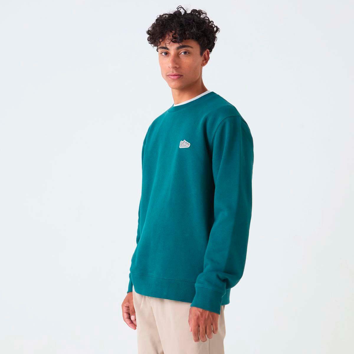 Polerón Hombre New Balance Sport Essentials Flece Crew Verde-2