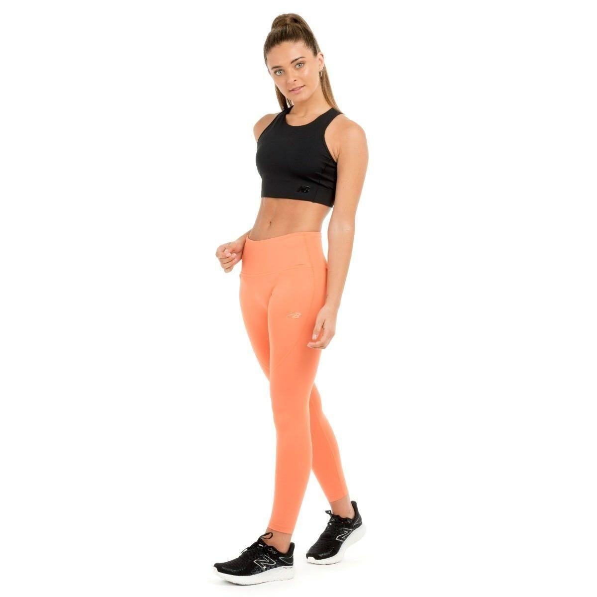 Calza Larga Running Mujer New Balance Naranja-2