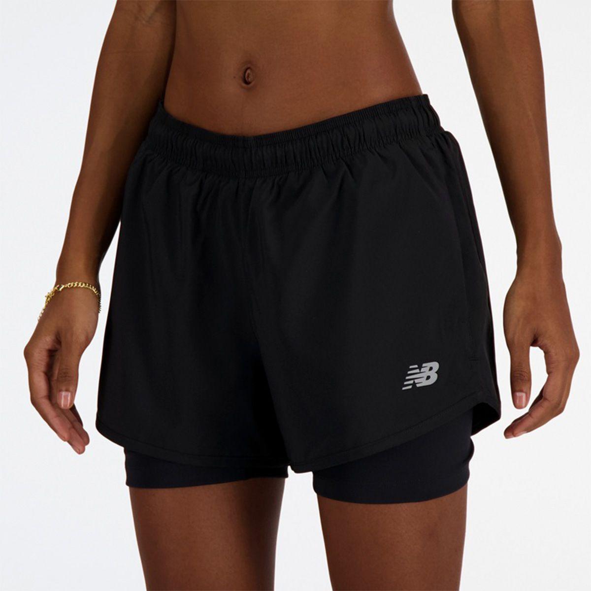 Short Running Mujer New Balance Sport Essentials 2en 1 Negro-3