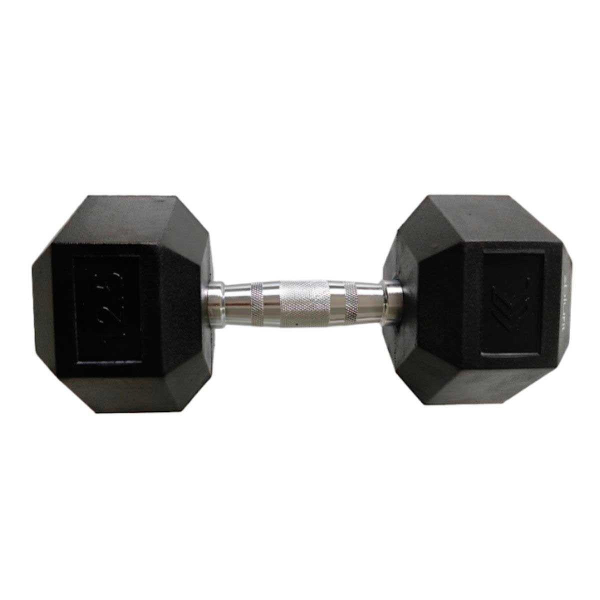 Mancuerna hexagonal Blu Fit 12,5 kg Negro-0