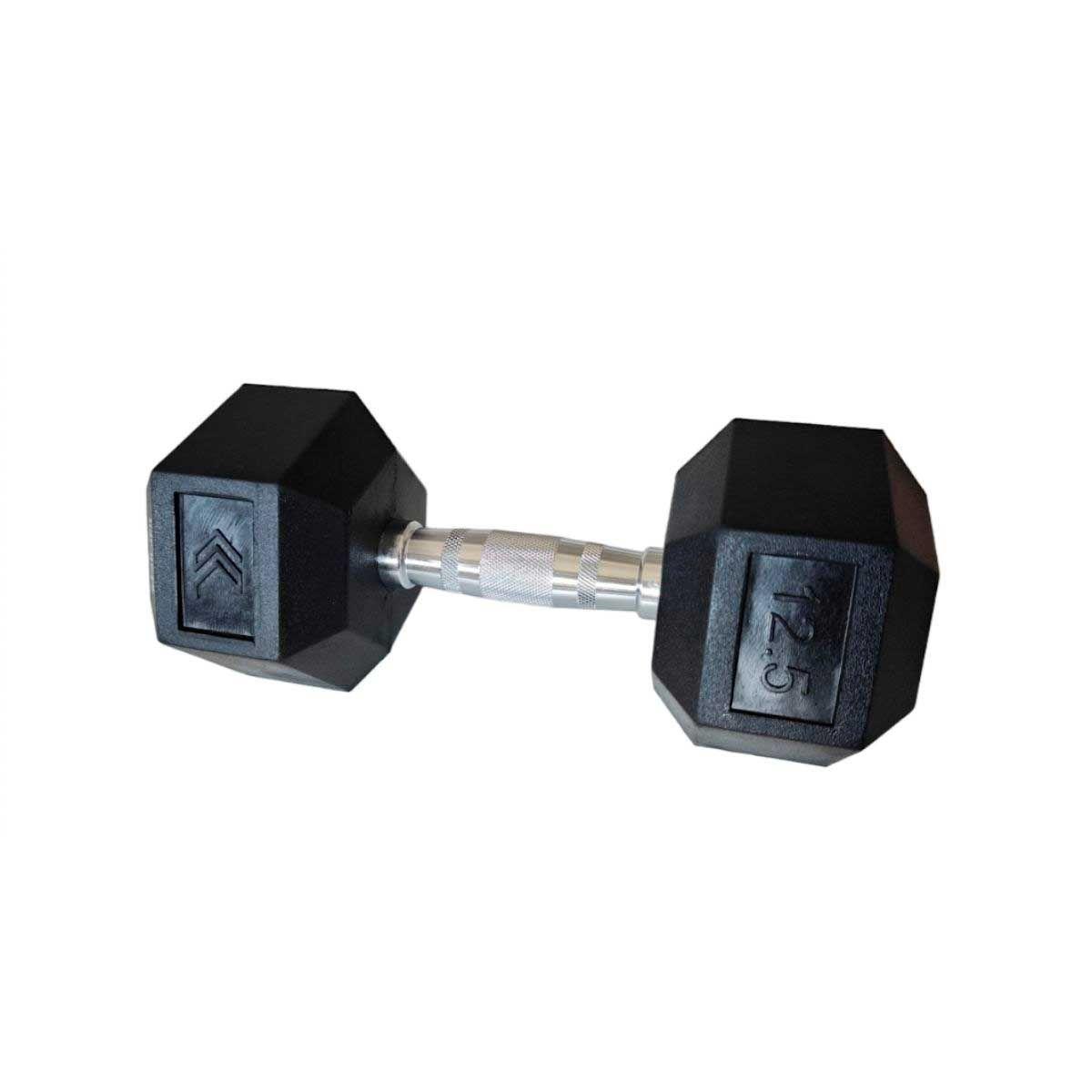 Mancuerna hexagonal Blu Fit 12,5 kg Negro-1