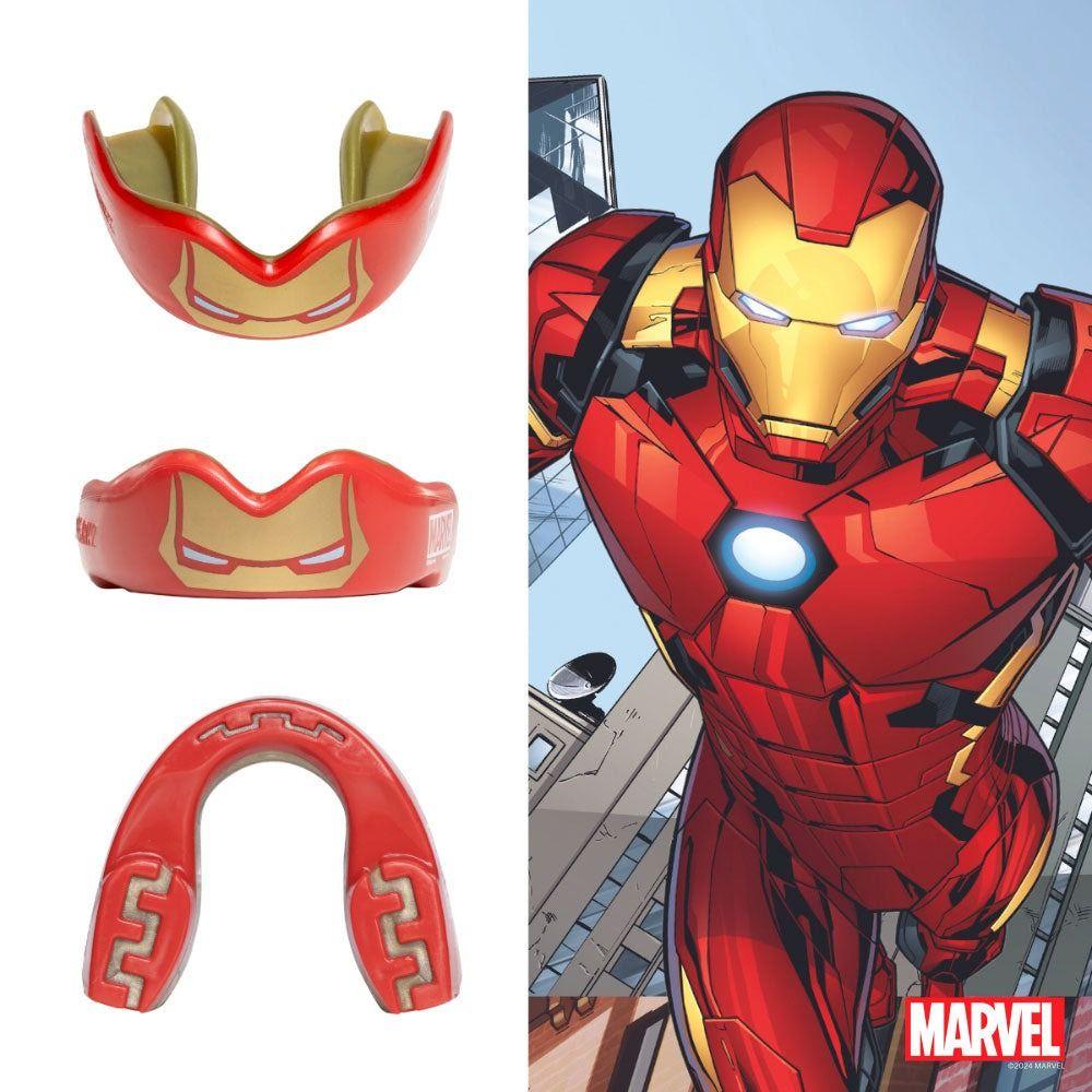 Protector Bucal Hombre Safejawz Marvel Iron Man Rojo-2