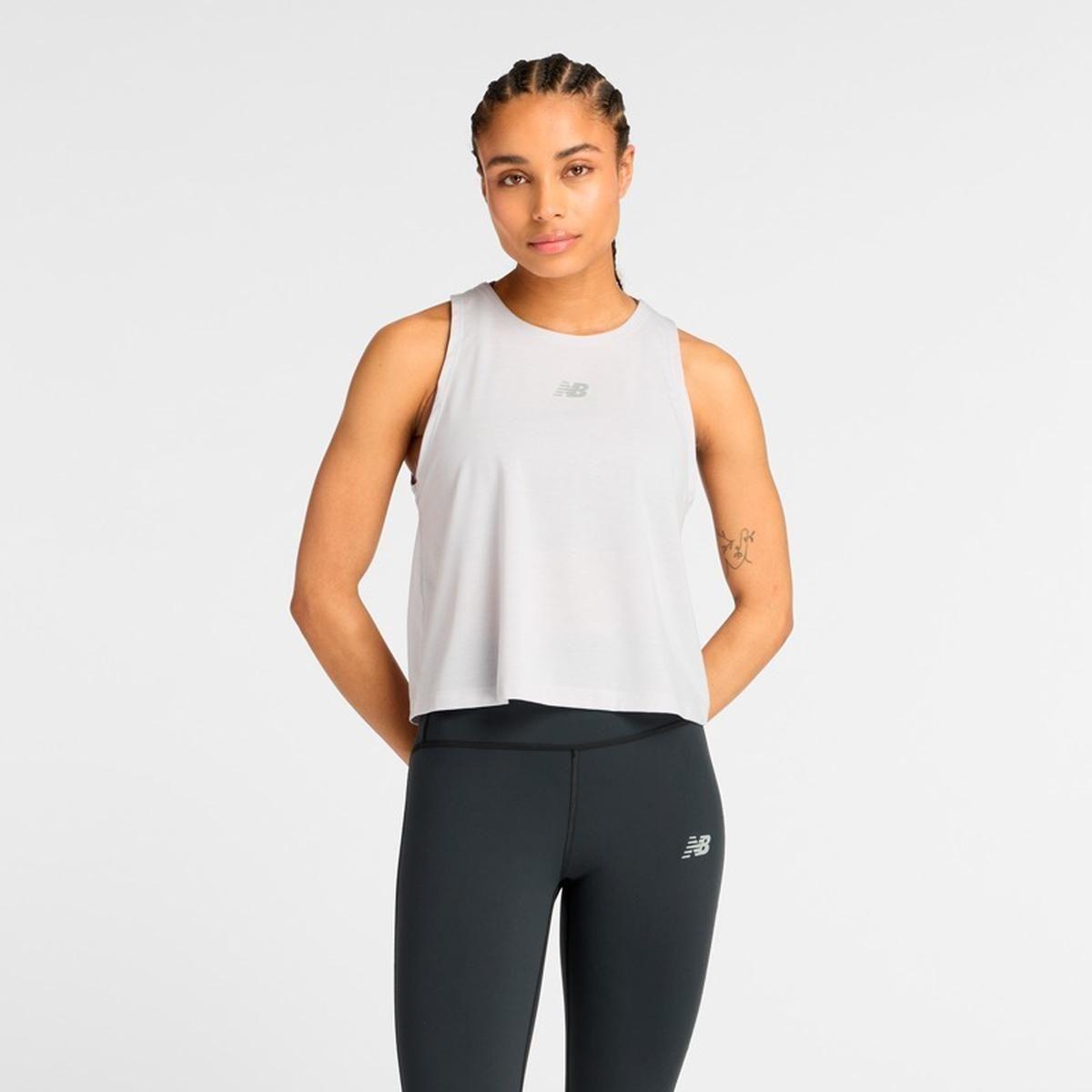 Polera Sin Mangas Entrenamiento Mujer New Balance Gris-3