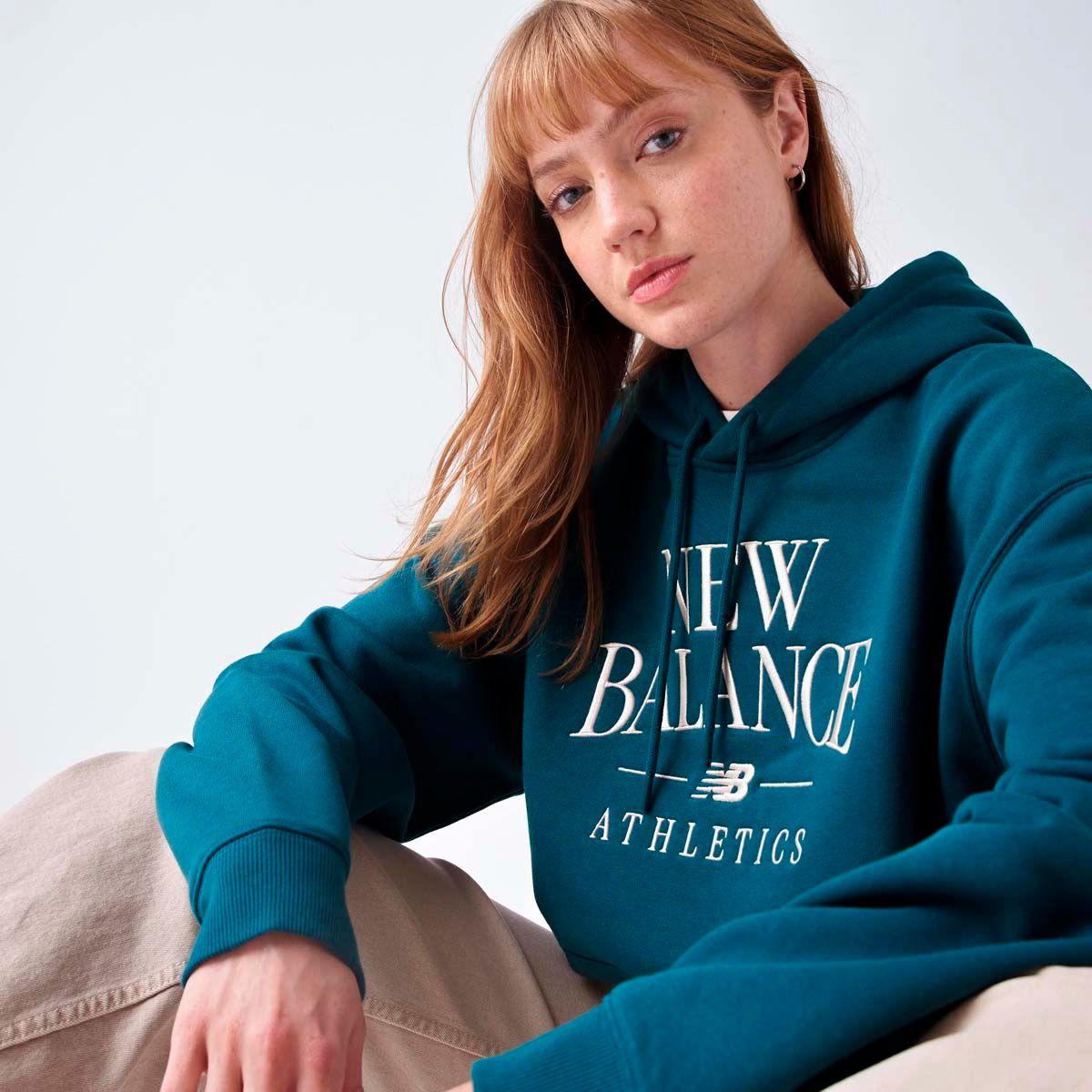 Polerón Lifestyle Mujer New Balance Linear Heritage Verde-3