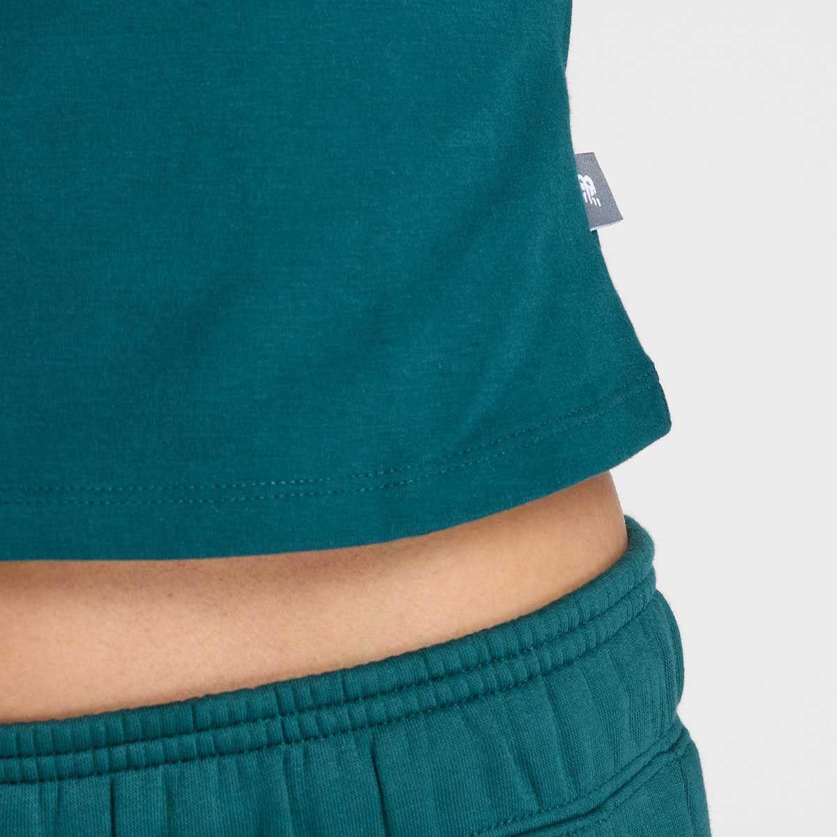Polera Lifestyle Mujer New Balance Trackside Ringer Verde-4